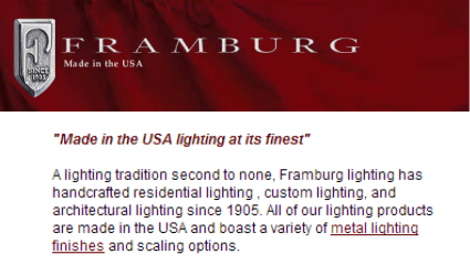 eshop at  Framburg's web store for Made in America products